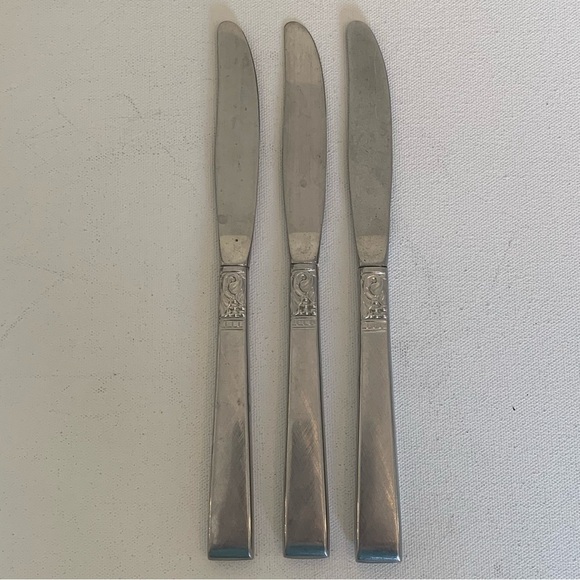 3 Oneida WM Dalton BROOKWOOD Stainless Steel Knives Knife 8.5" Vintage Flatware - Picture 3 of 8